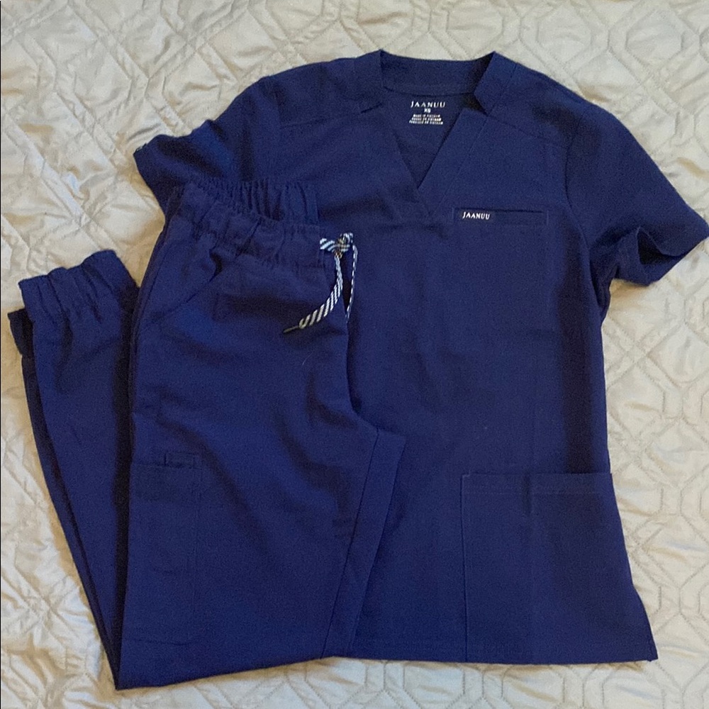Jaanuu Navy Blue Scrub Set